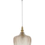 Pendul Nova Luce Loni, finisaj negru mat/sticla champagne, 1x12 W, cod 9191241
