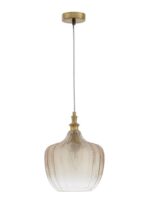 Pendul Nova Luce Loni, finisaj negru mat/sticla champagne, 1x12 W, cod 9191241