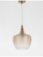 Pendul Nova Luce Loni, finisaj negru mat/sticla champagne, 1x12 W, cod 9191241 - imagine 8