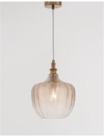 Pendul Nova Luce Loni, finisaj negru mat/sticla champagne, 1x12 W, cod 9191241 - imagine 7