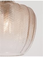 Pendul Nova Luce Loni, finisaj negru mat/sticla champagne, 1x12 W, cod 9191241 - imagine 5