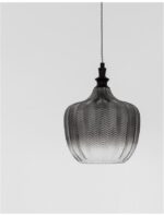 Pendul Nova Luce Loni, finisaj negru mat/sticla gri fume, 1x12 W, cod 9191242 - imagine 9
