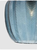 Pendul Nova Luce Loni, finisaj negru mat/sticla blue, 1x12 W, cod 9191243 - imagine 7
