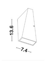 Aplica Nova Luce Miley, LED 6W, alb satinat, cod 9202261 - imagine 2