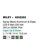 Aplica Nova Luce Miley, LED 6W, negru satinat, cod 9202262 - imagine 3