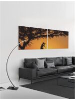 Lampadar negru Nova Luce Breton, led 40 W, cod 9348092 - imagine 11