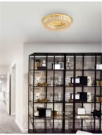 Plafoniera Nova Luce Zeffari, auriu/cristal k9, LED 40 W, cod 9361083 - imagine 5