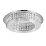 Plafoniera Nova Luce Zeffari, crom/cristal k9, LED 40 W, cod 9361084
