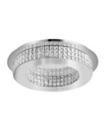Plafoniera Nova Luce Zeffari, crom/cristal k9, LED 40 W, cod 9361084