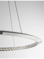 Suspensie Nova Luce Netuno, crom/cristal, led 32 W, cod 936403 - imagine 8