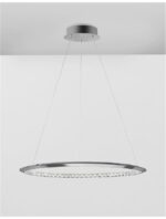 Suspensie Nova Luce Netuno, crom/cristal, led 32 W, cod 936403 - imagine 7