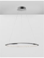 Suspensie Nova Luce Netuno, crom/cristal, led 32 W, cod 936403 - imagine 6