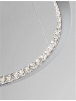 Suspensie Nova Luce Netuno, crom/cristal, led 32 W, cod 936403 - imagine 5