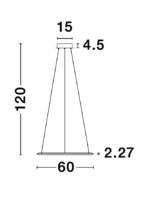 Suspensie Nova Luce Netuno, crom/cristal, led 32 W, cod 936403 - imagine 4
