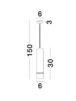 Pendul Nova Luce Esca, alb satinat, 1x10 W, cod 9387004 - imagine 2