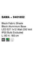 Lampadar negru Nova Luce Sama, 1x12 W, cod 9401652 - imagine 4