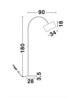 Lampadar negru Nova Luce Sama, 1x12 W, cod 9401652 - imagine 2