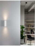 Aplica Nova Luce Nosa, LED  2 x 10W, alb satinat, cod 9450881