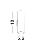 Aplica Nova Luce Nosa, LED  2 x 10W, alb satinat, cod 9450881 - imagine 4
