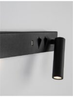 Aplica Nova Luce Vida, negru satinat, cod 9533521 - imagine 6