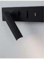 Aplica Nova Luce Vida, negru satinat, cod 9533522 - imagine 6