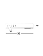 Aplica Nova Luce Vida, negru satinat, cod 9533522 - imagine 4