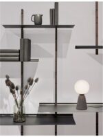 Lampa de masa Nova Luce Zero, beton gri/sticla opal, 1x5 W, cod 9577010 - imagine 10