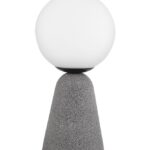 Lampa de masa Nova Luce Zero, beton gri/sticla opal, 1x5 W, cod 9577010