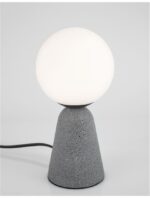 Lampa de masa Nova Luce Zero, beton gri/sticla opal, 1x5 W, cod 9577010 - imagine 9