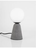 Lampa de masa Nova Luce Zero, beton gri/sticla opal, 1x5 W, cod 9577010 - imagine 8