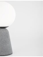 Lampa de masa Nova Luce Zero, beton gri/sticla opal, 1x5 W, cod 9577010 - imagine 6