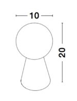 Lampa de masa Nova Luce Zero, beton gri/sticla opal, 1x5 W, cod 9577010 - imagine 4