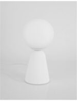 Lampa de masa Nova Luce Zero, ghips alb/sticla opal, 1x5 W, cod 9577011 - imagine 8
