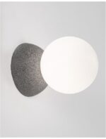 Aplica Nova Luce Zero, beton gri/sticla opal, 1x5 W, cod 9577012 - imagine 9