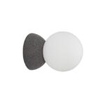 Aplica Nova Luce Zero, beton gri/sticla opal, 1x5 W, cod 9577012