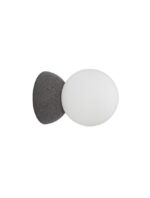 Aplica Nova Luce Zero, beton gri/sticla opal, 1x5 W, cod 9577012