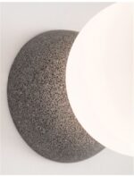 Aplica Nova Luce Zero, beton gri/sticla opal, 1x5 W, cod 9577012 - imagine 2
