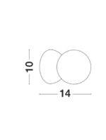 Aplica Nova Luce Zero, beton gri/sticla opal, 1x5 W, cod 9577012 - imagine 5