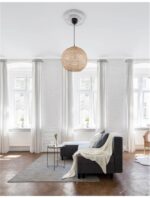 Pendul Nova Luce Melody, 1x12W, ratan natur, cod 9581501 - imagine 13