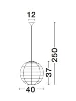 Pendul Nova Luce Melody, 1x12W, ratan natur, cod 9581501 - imagine 4