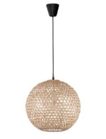 Pendul Nova Luce Melody, 1x12W, ratan natur, cod 9581501