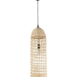 Pendul Nova Luce Mia, 1x12W, ratan natur, cod 9585081
