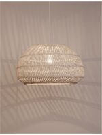 Pendul Nova Luce Melody, 1x12W, ratan alb, cod 9586431 - imagine 5
