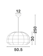 Pendul Nova Luce Melody, 1x12W, ratan alb, cod 9586431 - imagine 4