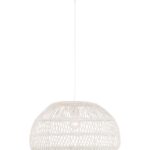 Pendul Nova Luce Melody, 1x12W, ratan alb, cod 9586431