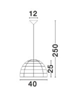 Pendul Nova Luce Melody, 1x12W, ratan natur, cod 9586446 - imagine 4