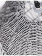 Pendul Nova Luce Destin, 1x12W, ratan gri, cod 9586671 - imagine 6
