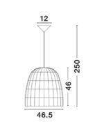 Pendul Nova Luce Destin, 1x12W, ratan gri, cod 9586671 - imagine 4
