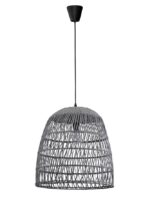 Pendul Nova Luce Destin, 1x12W, ratan gri, cod 9586671 - imagine 10