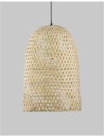 Pendul Nova Luce Aurora, 1x12W, bambus, cod 9586681 - imagine 10